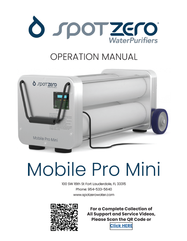 Product Documents Archive Spot Zero Watermakers and Water Purifiers